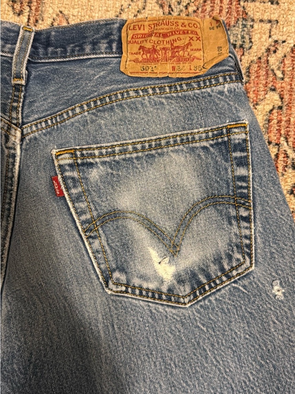 Levi's Light Blue Relaxed Fit Men’s Jeans with Signature Back Pocket